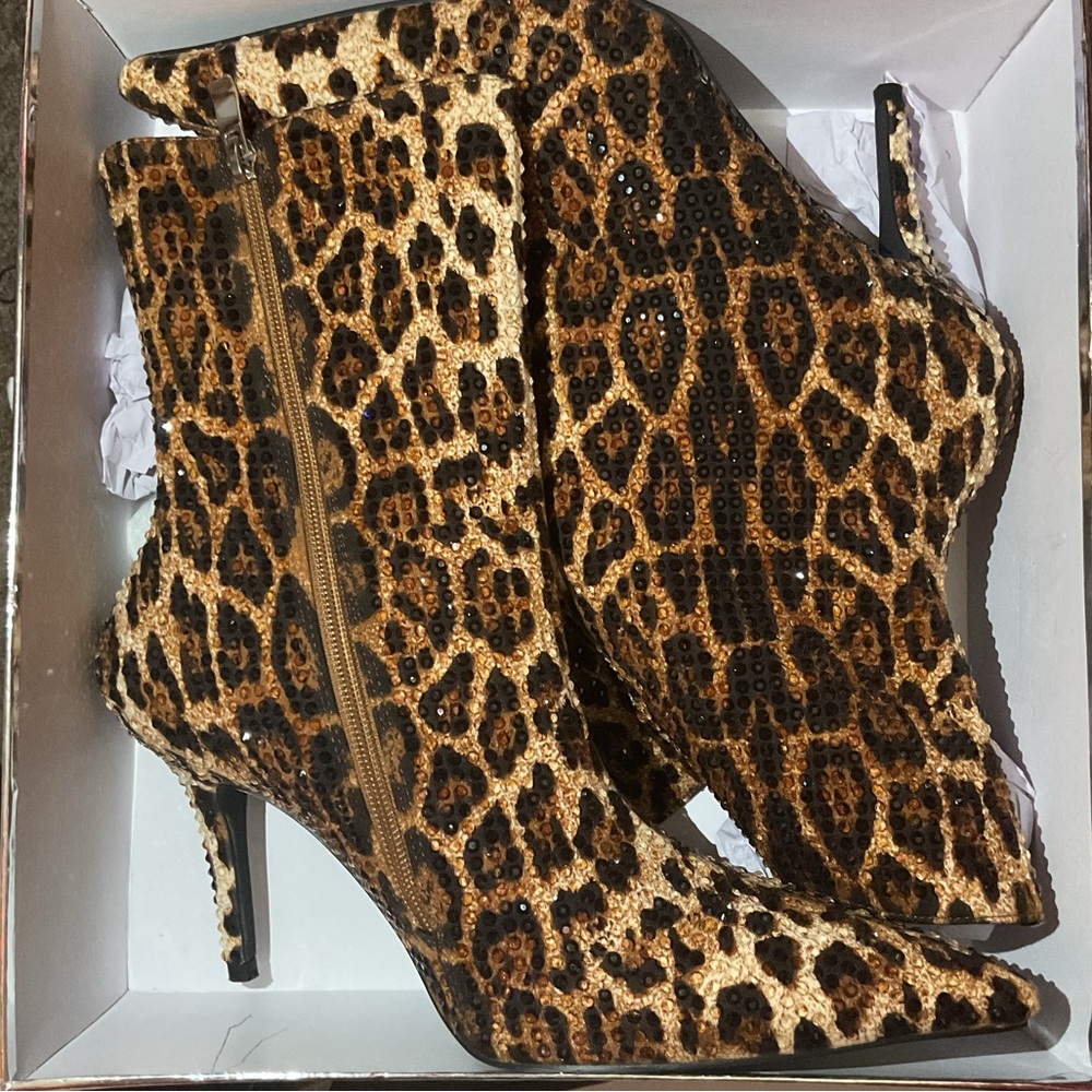 Leopard Print Ankle Boots